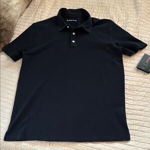 American giant men’s navy popover polo shirt, medium​